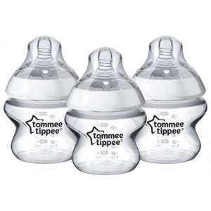 Tommee Tippee Triple Pack Closer to Nature Bottles, 150ml, x3