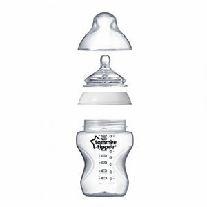 Tommee Tippee Closer to Nature Baby Bottle Decorated for Boy, 260ml, Newborn