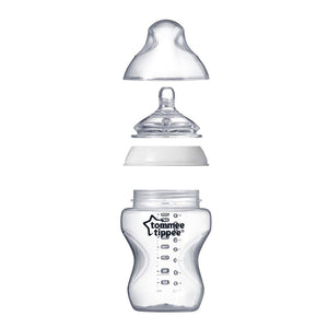 Tommee Tippee Closer to Nature Clear Bottles, 260 ml, Pack of 6