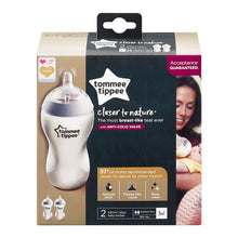 Load image into Gallery viewer, Tommee Tippee Closer to Nature Clear Bottles, 340 ml, +3 Months, 2-Pack
