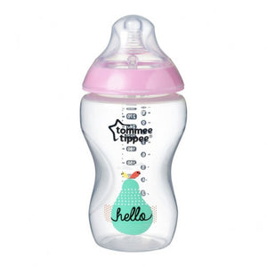 Tommee Tippee Closer to Nature 340 ml Decorated Bottle, Girl, +3 months