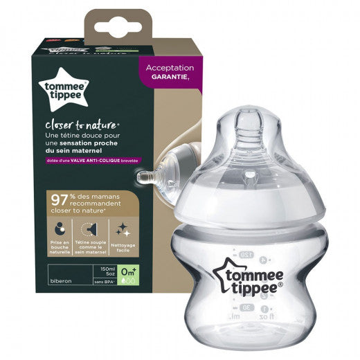 Tommee Tippee Closer To Nature Glass Bottle, 150 ml