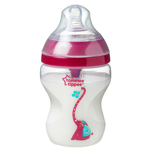 Tommee Tippee Advanced Anti Colic Decorated Bottle with Heat Sensing Tube, 260 ml, Girl