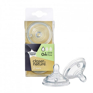 Tommee Tippee Closer To Nature Slow Flow Teats x2-Pack