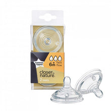 Load image into Gallery viewer, Tommee Tippee Closer to Nature Fast Flow Teats X2-Pack
