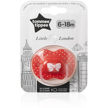 Load image into Gallery viewer, Tommee Tippee Little London Pacifier, 6-18 months, Red
