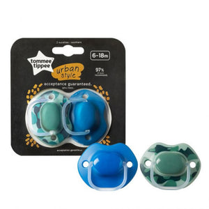 Tommee Tippee Soother Urban 6-18 Months For Boys