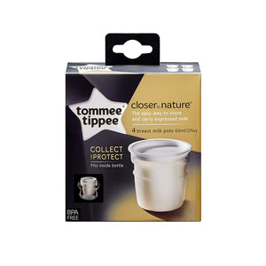 Tommee Tippee Milk Storage Pots x 4-Pack