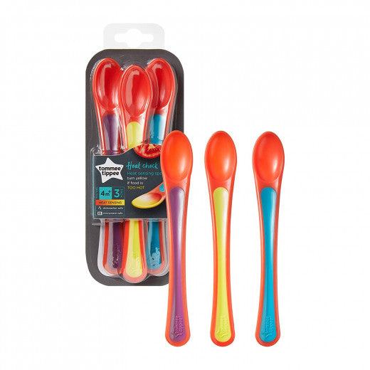 Tommee Tippee Heat Sensing Spoons, +4 Months, Pack of 3