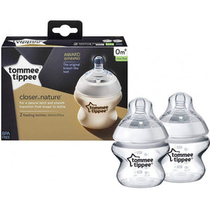 Tommee Tippee Closer to Nature Bottles X2, 150ml, +0 Months