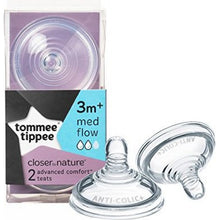 Load image into Gallery viewer, Tommee Tippee Advanced Comfort Medium Flow Teats, +3 Months, 2-Pack
