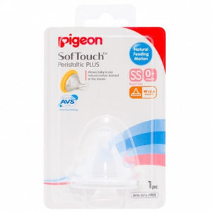 Pigeon SofTouch Peristaltic Plus Wide Neck Nipple SS 0+