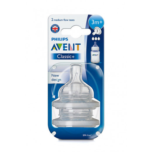 Philips Avent Anti-colic Nipple Medium Flow,, 2 Pack, +3 Months