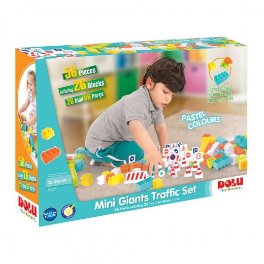 Dolu Mini Giants Traffic Set-56 pcs