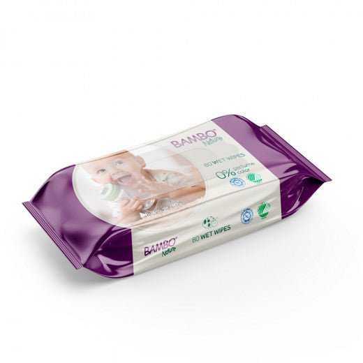 Bambo Nature Wet Wipes, 80