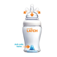 Load image into Gallery viewer, Munchkin Latch Bottle, 3-Pack, 240ml, Newborn, 2 bottle 0+ &amp; 1 bottle 3+
