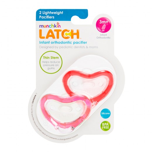 Munchkin Latch Pacifier, 2 Pack, +3 Months