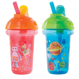 Munchkin Click Lock 9oz Decorated Flip Straw Cup - +12 Months - 2 Pack