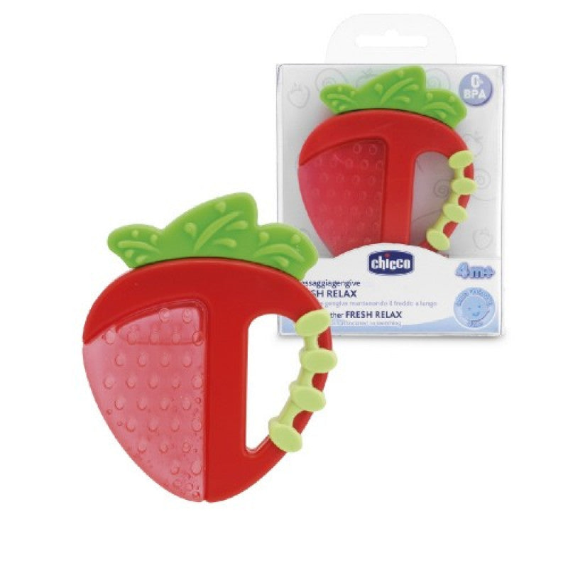 Chicco Fresh Relax Teething Ring, +3 Months, Apple or Strawberry