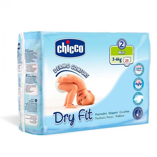 Chicco Dry Fit Plus Size 2 Mini 3-6 KG 25 PCS