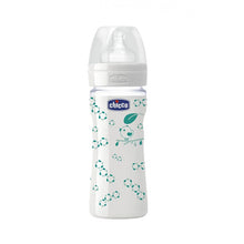 Load image into Gallery viewer, Chicco Decorated Silicone Glass Feeding Bottle, 240 ml
