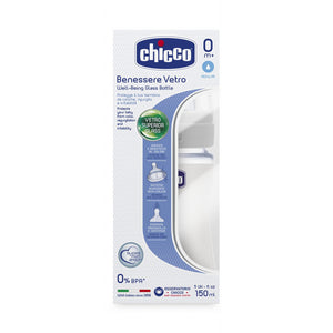 Chicco Nature Glass Bottle Silicone (150 ml)