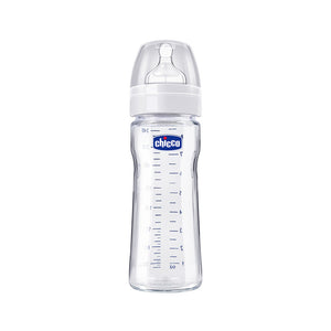 Chicco Nature Glass 240ml Bottle - Silicone Flow