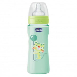 Chicco - Well-Being Bottle 330ml- Silicone (Tiger)