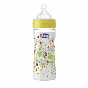 Chicco - Well-Being Medium Flow Bottle 250ml - Yellow