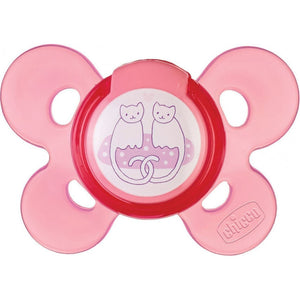 Chicco Physio Comfort Soother With Case Silicone 6-12 Months, Pink - 1 Piece