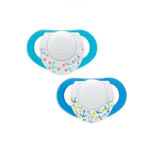 Chicco Physio Compact Blue (6-12M) Silicone 2 Pieces