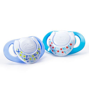 Chicco Physio Compact Blue (6-12M) Silicone 2 Pieces