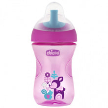 Load image into Gallery viewer, Chicco First Straw Trainer No Spill Sippy Cup 12M+, 9oz, Purple
