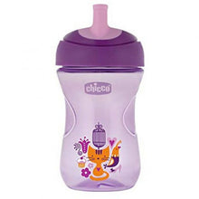 Load image into Gallery viewer, Chicco First Straw Trainer No Spill Sippy Cup 12M+, 9oz, Purple
