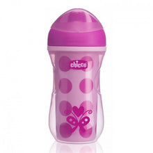 Load image into Gallery viewer, Chicco Natural Fit Insulated Rim Spout Trainer Sippy Cup, 266ml, Pink
