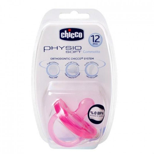 Chicco Physio Soft Soother Silicone +12 Months 1 Piece, Pink