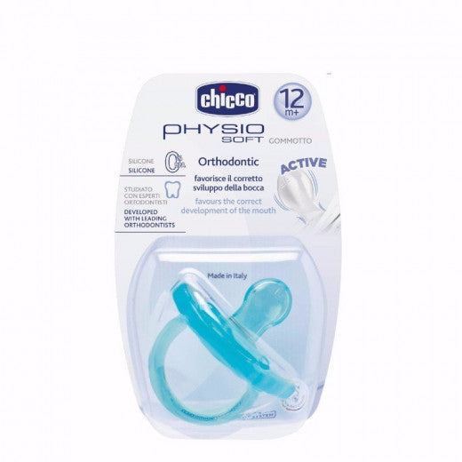 Chicco Physio Soft Soother Silicone +12 Months 1 Piece, Blue