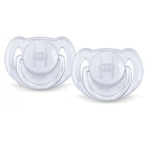 Philips Avent Transparent Classic pacifier, 2 Pack, 6-18 Months