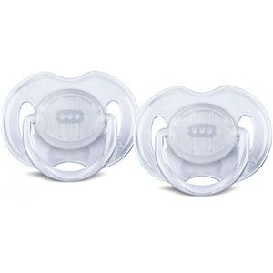 Philips Avent Transparent Classic pacifier, 2 Pack, 0-6 Months