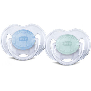 Philips Avent Transparent Classic pacifier, 2 Pack, 0-6 Months