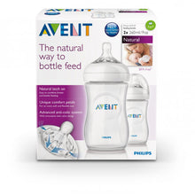 Load image into Gallery viewer, Philips Avent Natural Feeding Bottle 260ml, Pack of 2, 1+ Months
