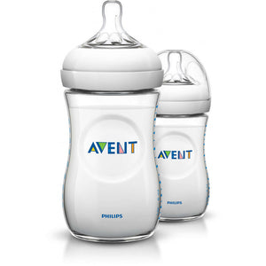 Philips Avent Natural Feeding Bottle 260ml, Pack of 2, 1+ Months