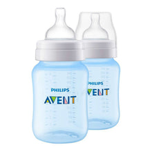 Load image into Gallery viewer, Philips Avent Classic Plus Feeding Bottle 2 Pack 260 ml, Blue, 1+ Months
