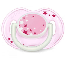 Load image into Gallery viewer, Philips Avent Pacifiers Night Time Pink 2 Pack, 0-6 Months
