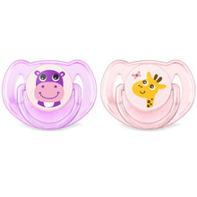 Load image into Gallery viewer, Philips Avent Classic Soothers, Pink &amp; Purple, 6-18 Months
