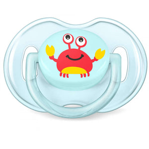 Philips Avent Classic pacifier, Crab & Penguin, 2 Pack, 0-6 Months