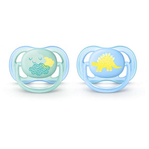 Philips Avent Ultra Air Pacifier, 2 Pack, Pink, Blue, 0-6 Months