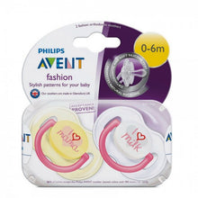 Load image into Gallery viewer, Philips Avent I Love Mama Classic pacifier, 2 Pack, 0-6 Months
