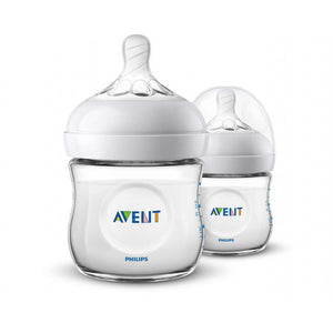 Philips Avent Natural Bottle 2 Pack, 125 ml, 0+ Months