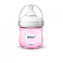 Load image into Gallery viewer, Philips Avent Natural Baby Bottle 125ml, Pink, 1 Pack, 0+ Months
